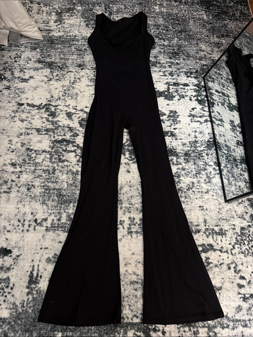 Black Flared Jumpsuit - Women